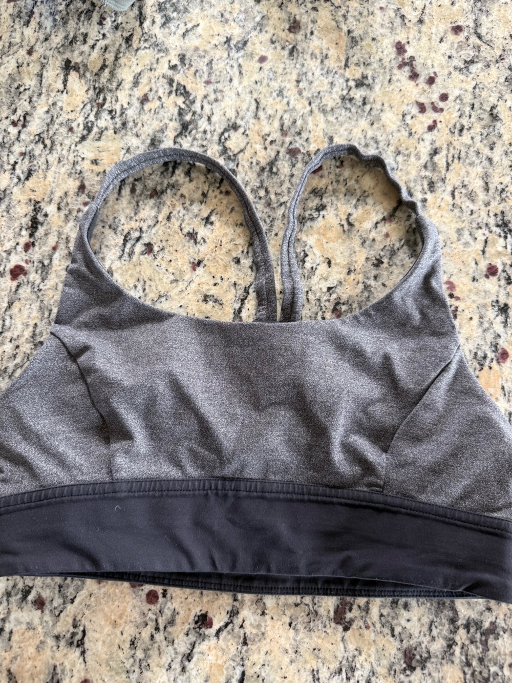 Heather Gray Strappy Sports Bra size 6 Lululemon